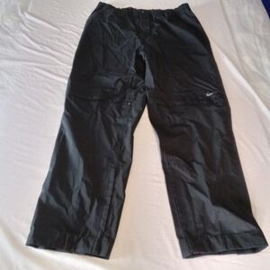 Nike Team Fit Storm Zip-Off Black Performance Pants XL 36x31 Wind/Rain Ankle Zip